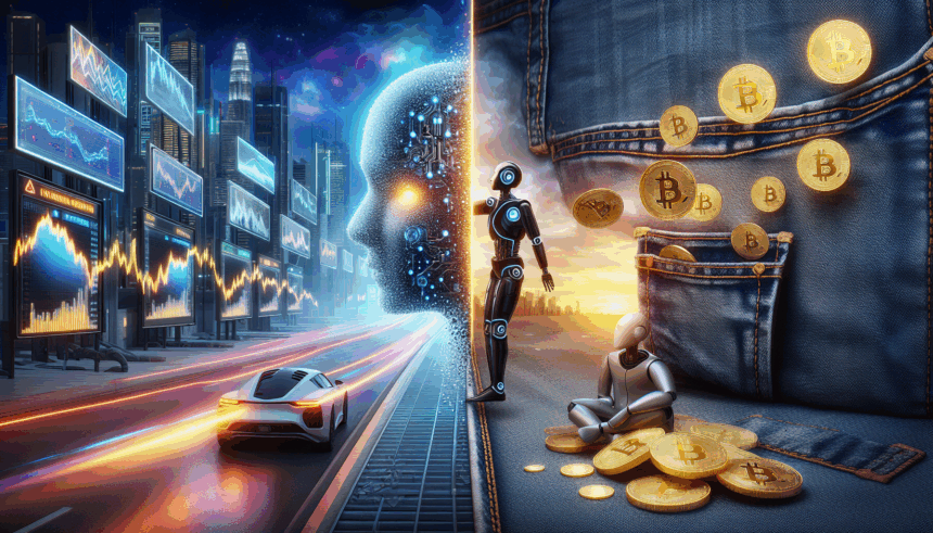 "Krypto-Aktien divergieren: AI Plays Surge as BTC Holders Drop"